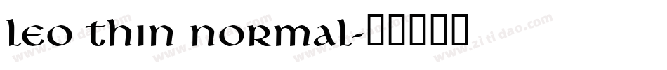 Leo Thin Normal字体转换